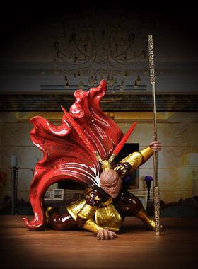 新中国风陶瓷美猴王孙悟空摆件家居摆件战胜佛祖美猴王桌面摆件