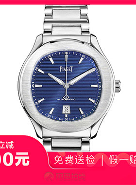 捡漏未使用99新伯爵POLO系列精钢蓝面自动机械男表手表G0A41002