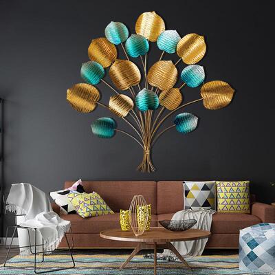 式铁CZZ艺立体关壁挂墙饰创意欧发财墙面玄挂件挂饰树家居客厅装