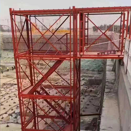 爬梯安全箱式梯安全梯框笼防护组合笼爬梯基坑施工定制架式桥梁
