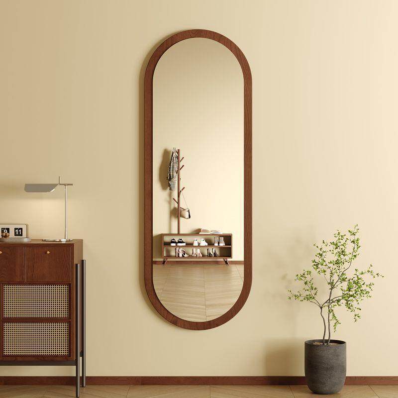 中古风全身镜挂墙家用入户壁挂式穿衣镜女生卧室免打孔椭圆形镜子