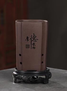 四方高紫砂兰花蝴君蝶兰子肉兰透气陶瓷兰草盆多花cYck3LkH盆专用