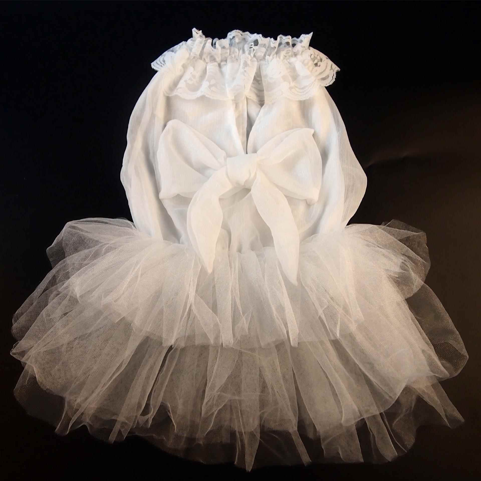 厂家供应白色礼服狗狗婚纱裙子大狗宠物衣服萨摩金毛边牧纱裙