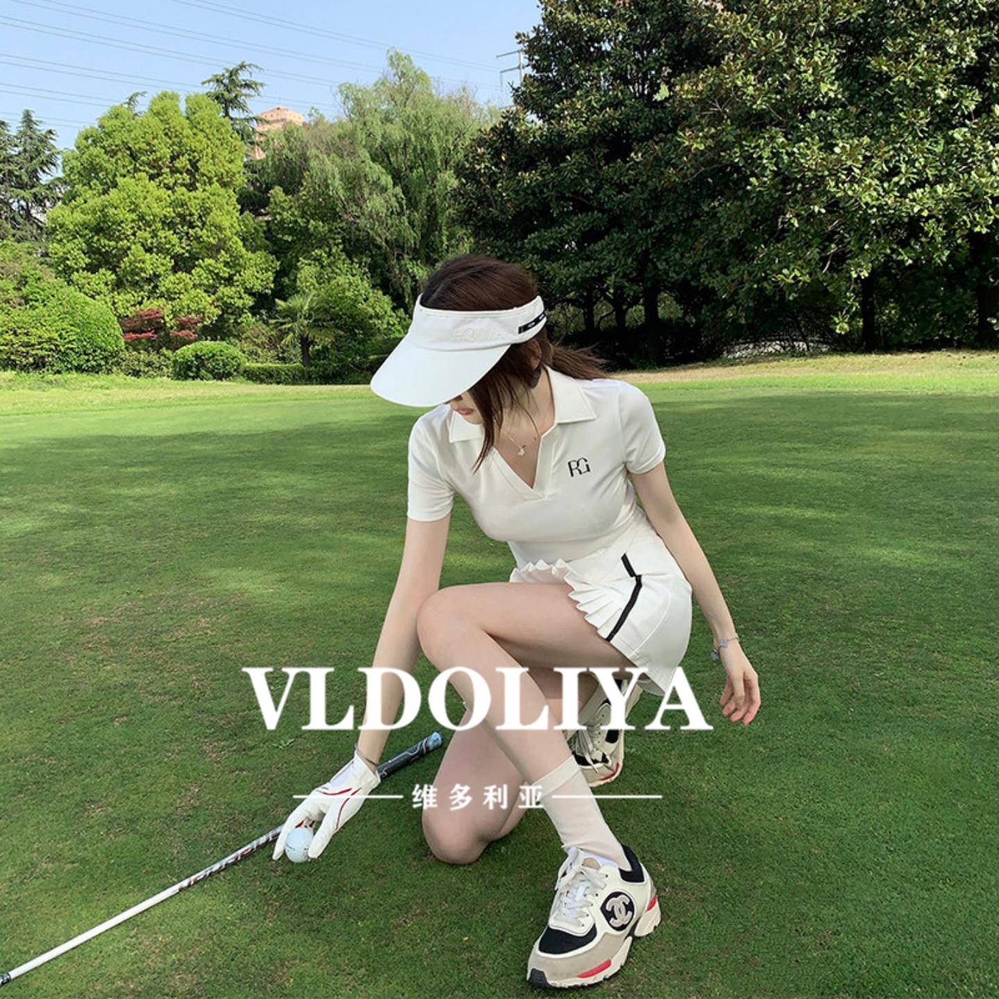 VLDOLIYA维多利亚休闲运动POLO衫短袖T恤女2026春新款高尔夫套装