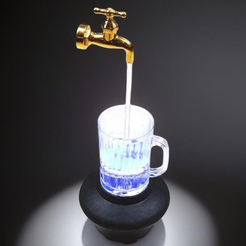 直播间引流道具悬浮水龙头流水摆件循环水招财客厅办公室装饰送礼