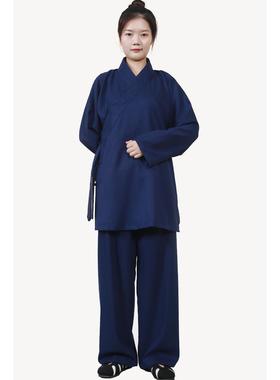 高档道武当斜襟三清领夏士道士服女秋季道服装男全镇服春白色道袍