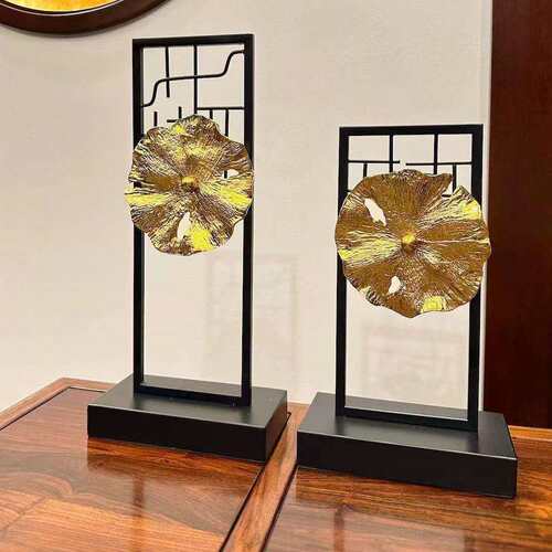 新中式金属艺术工艺品摆件客厅电视柜酒店样板房家居桌面软装饰品