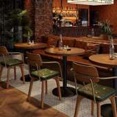 复古西厅桌用椅组酒吧THRHD 58酒馆商餐桌餐椅融合餐吧餐饮餐店桌