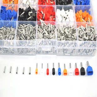 2340pcs管型预绝缘端子冷压接线端子组合盒装 厂家批发端子