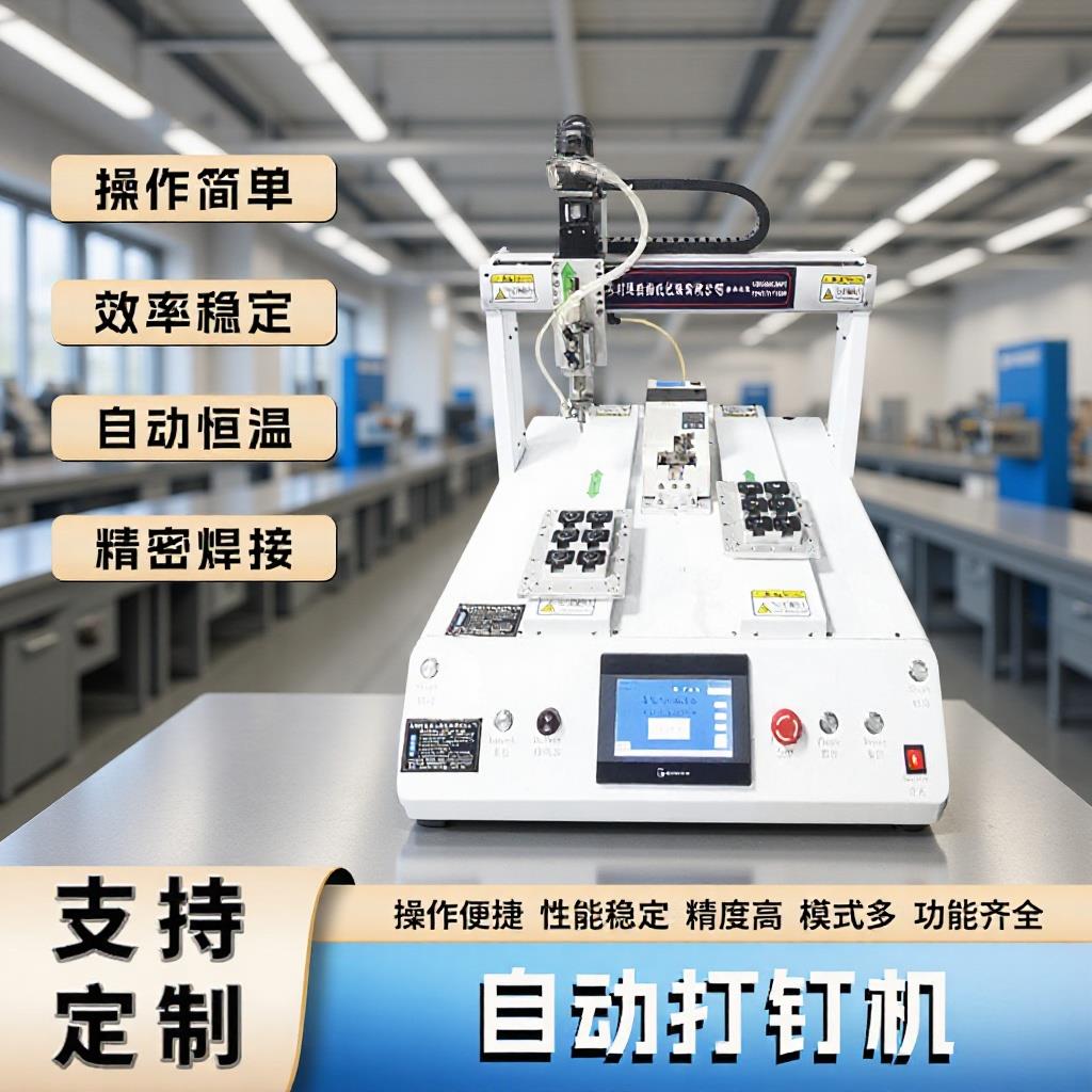 锁付全自动打钉机单头双平台电动桌面自动打螺丝机自动打钉机设备