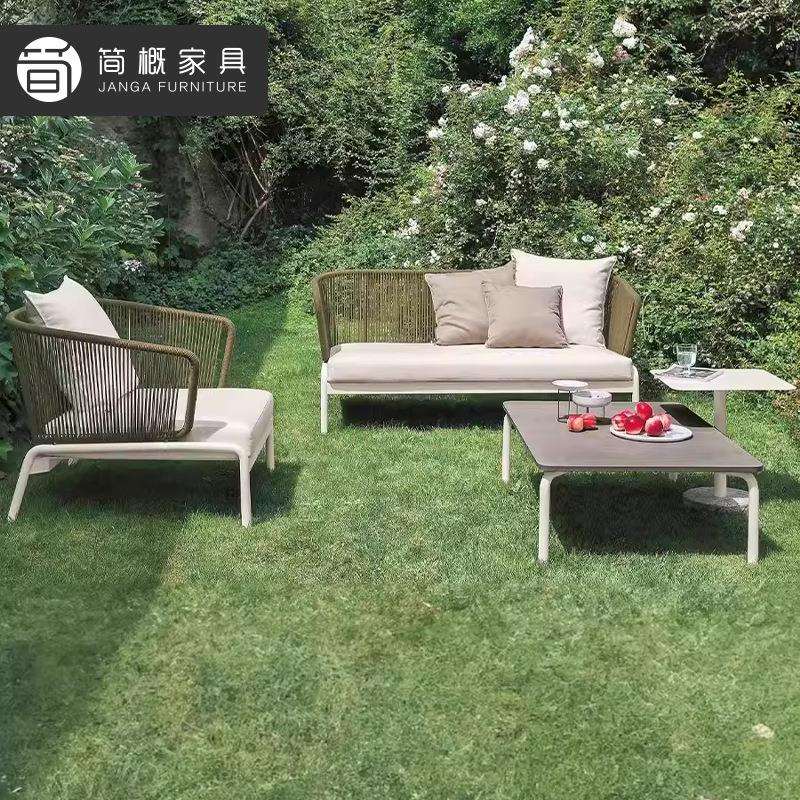 户外别墅泳池庭院沙发露台花园茶几桌椅家具组合阳台藤椅沙发套装