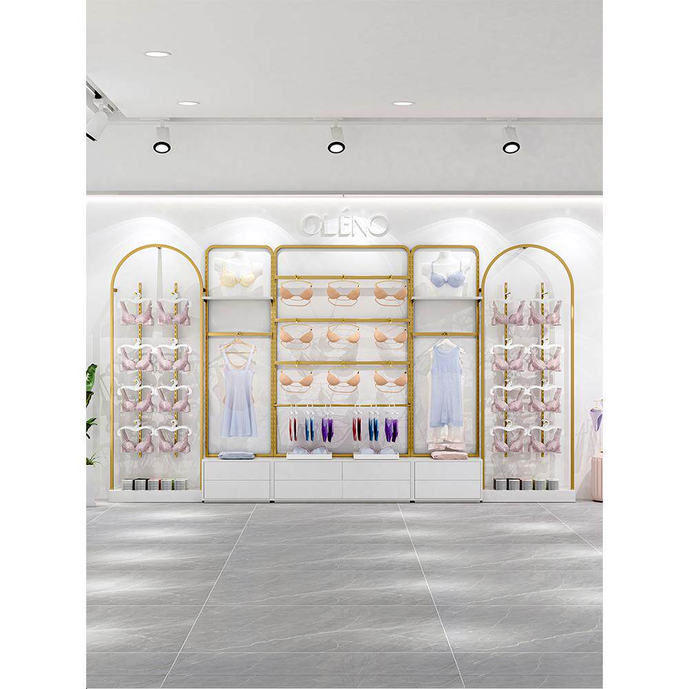 内衣店多功能展示架内衣展示柜展示架可定制高端壁挂式内衣货架