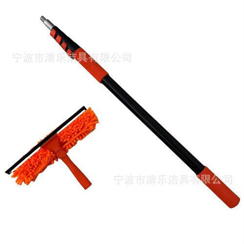 12FT铝合金伸缩加长杆雪尼尔双面擦窗器//刮水器/窗刮刮刀擦玻璃