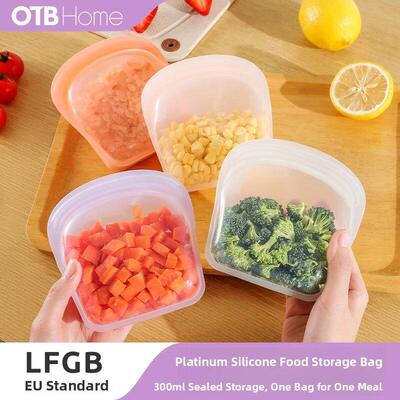otb迷你款铂金硅胶保鲜袋食品密封袋家用储存冷冻宝宝辅食分装袋