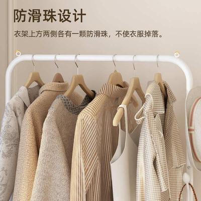 双层晾衣架落地可移动衣裤架室内家用衣帽架卧室床边多功能挂衣架