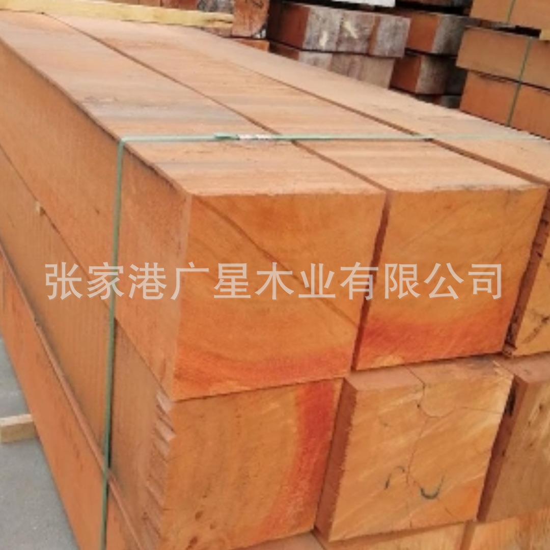 户外红柳桉木板造船厂用实木垫木枕木厂家码头桥梁长方形大方木