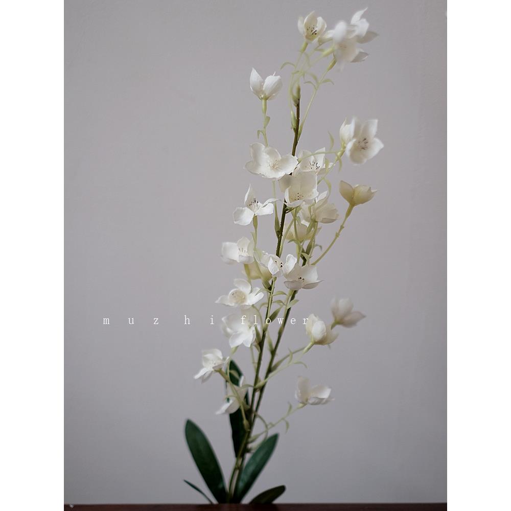 彷真花高级感逼真铃兰花束客厅插花轻奢高端白色粉色花艺家居装饰