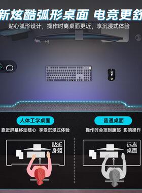 电竞双人电脑室桌式家用并台排长条桌卧简约办公桌写字工DNZ02470