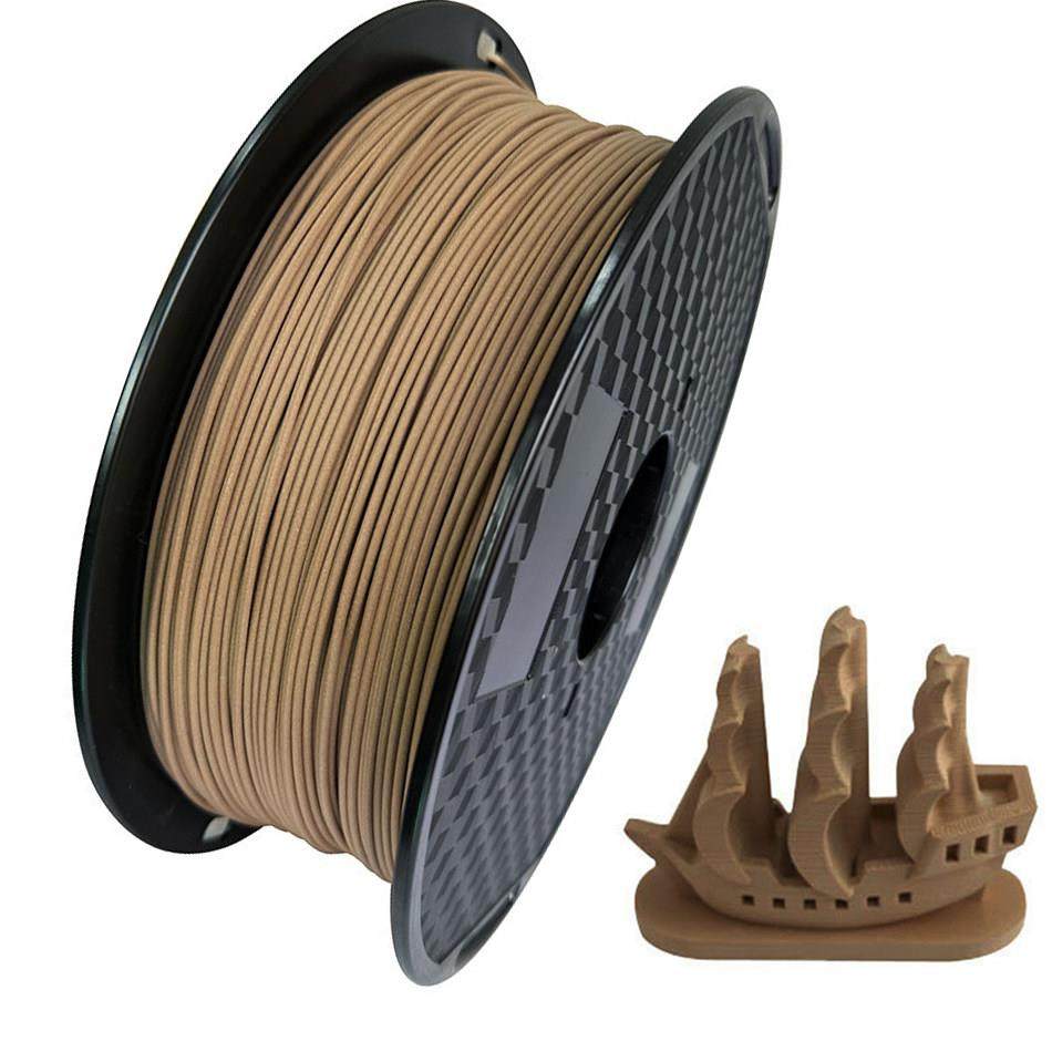 3d印表机耗材 wood木塑pla材料 1.75mm 木色 3d打印线材 500g 1kg