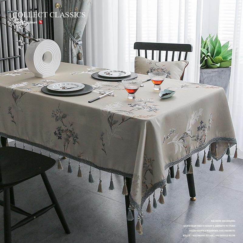 新中式仟色茶几桌布长方形布艺客厅家用餐桌布正方形台布欧式桌垫