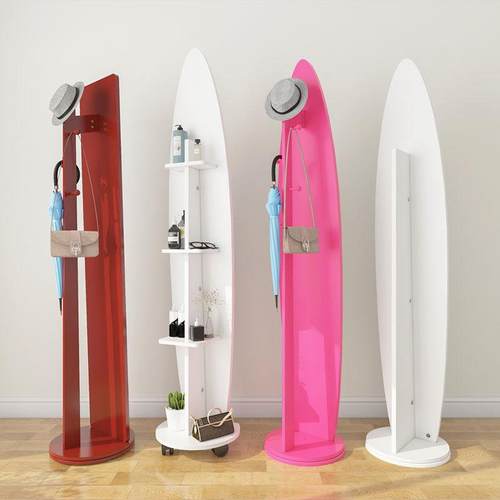 衣帽架镜OMN子全身穿衣落地家用带挂架衣立一网体多功能旋转等身