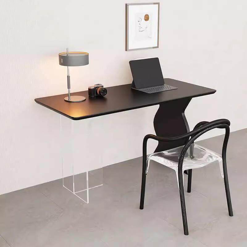 中古风实木工作书桌北欧简约书房设计师款电脑桌子卧室梳妆台家用