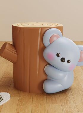 可爱创意卡通客厅小茶几摆件沙发旁边几卧室床头柜考拉树脂摆件