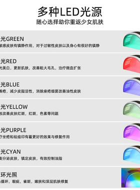 七色三折叠光谱仪可拆装折叠式pdt七彩嫩肤光谱仪led皮肤管理仪器
