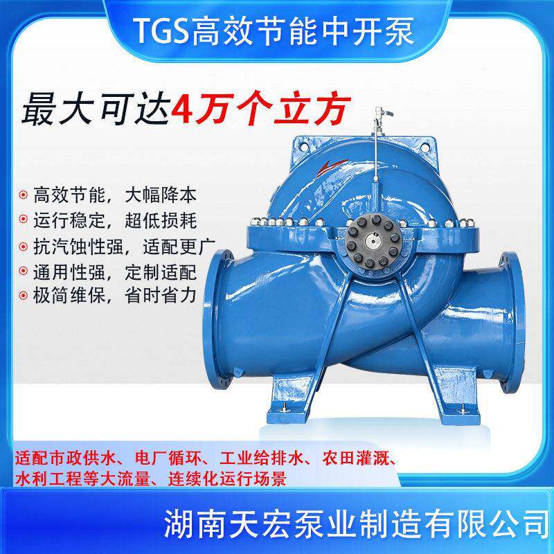 THSG200-200M/2 长沙中开泵厂家 大流量双吸中开离心泵