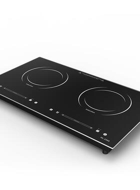 厂家双头电磁炉H99大功率家用双灶拉丝面板黑晶板直销一体灶