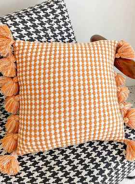 正品M.垫鸡ife Flora 北l欧ins床头靠白色抱枕沙发靠背花瓣蛋花抱