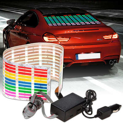 汽车LED音乐节奏感应声控灯装饰灯后窗挡风玻璃随音乐跳动氛围灯