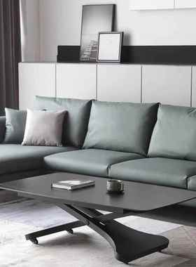 户升型降茶几餐桌两用小多功能意式极简MBM板茶几客厅一体式家新