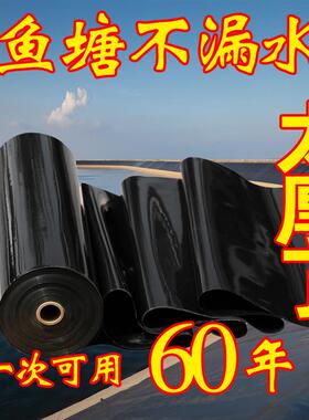 鱼塘防渗膜土工膜防漏防水布鱼池护坡塑料黑色PE加厚养殖专用地膜