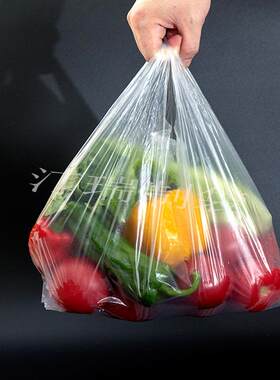 新款直销塑料背心袋透明食品马夹袋水果手提袋外卖袋打包购物袋加