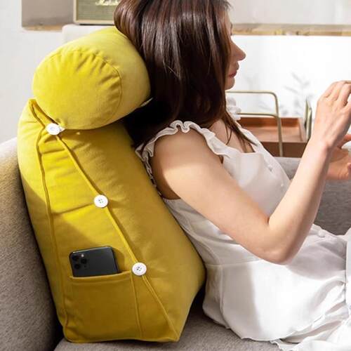 Soft靠背北欧简约靠枕带头枕沙发卧室床头靠垫护腰靠枕可拆洗抱枕