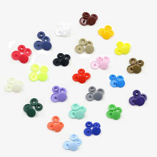 T5塑料四合扣按扣暗扣免缝圆形彩色衣服童装文件袋鞋子扣子母暗扣