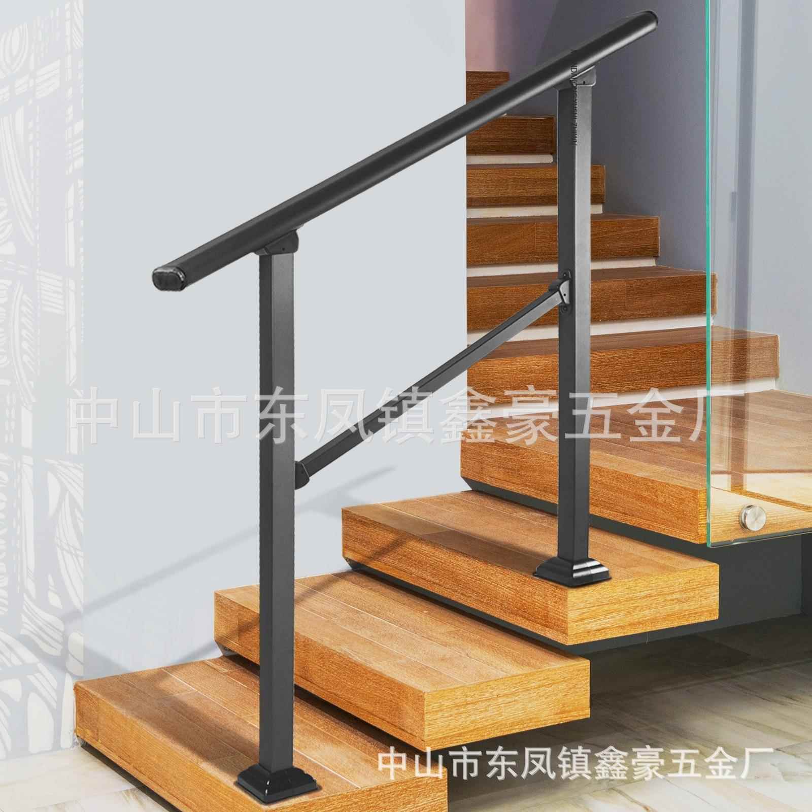 简约户外室内铁艺栏杆楼梯扶手2-4步自建房庭院防护栏杆台阶扶手