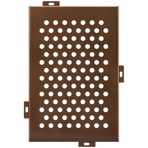 装饰氟碳纹冲孔柱弧形室内外外墙门头铝单板铝单板造型幕墙仿木包