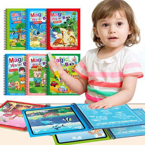 Magic Water Painting Book For Kids Baby Games Toys Montessor