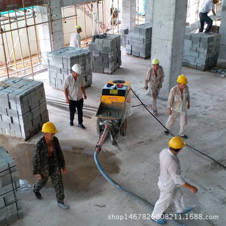 小型混凝土输送泵建筑设备上料机 螺旋立式二次构造柱泵灌浆机