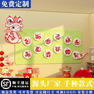 2025元旦新年装饰幼儿园环创教室布置门蛇头尾挂件班级文化黑板报