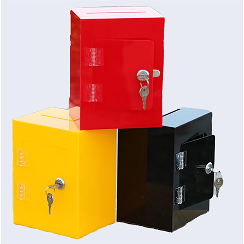 透明捐款箱乐捐箱可订制功德箱钱箱亚克力房卡回收箱募捐箱名片箱