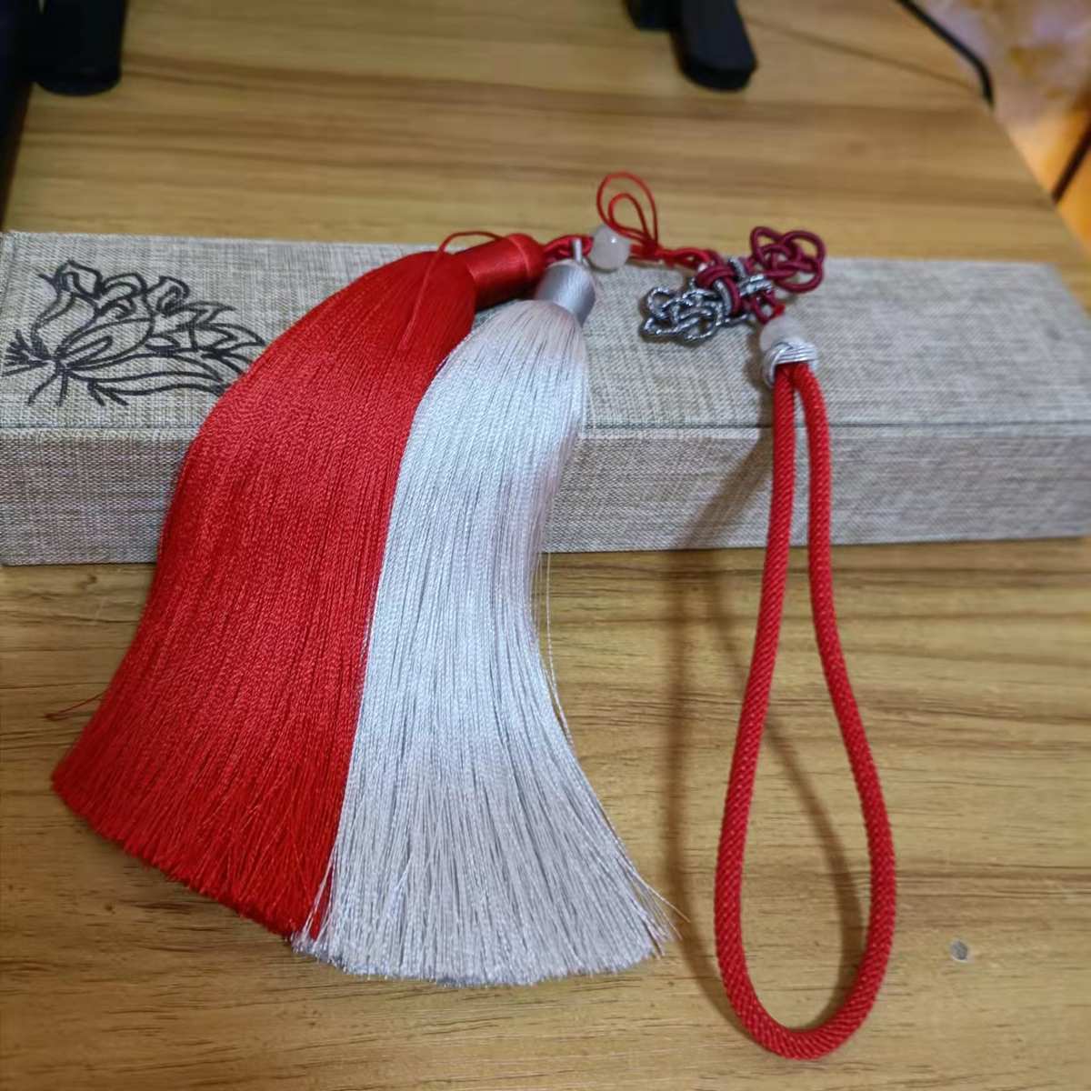 新款diy 汽车挂件中国结双色流苏穗子厂家批发