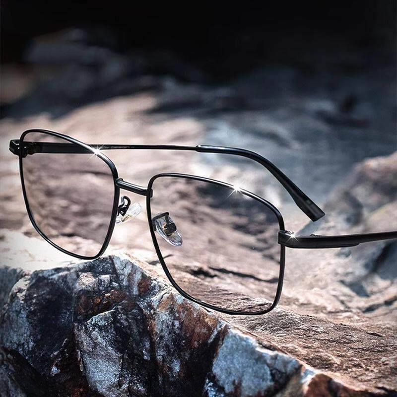 德国智能变色太阳眼镜偏光日夜两用太阳眼镜开车简约抗UV方框眼镜