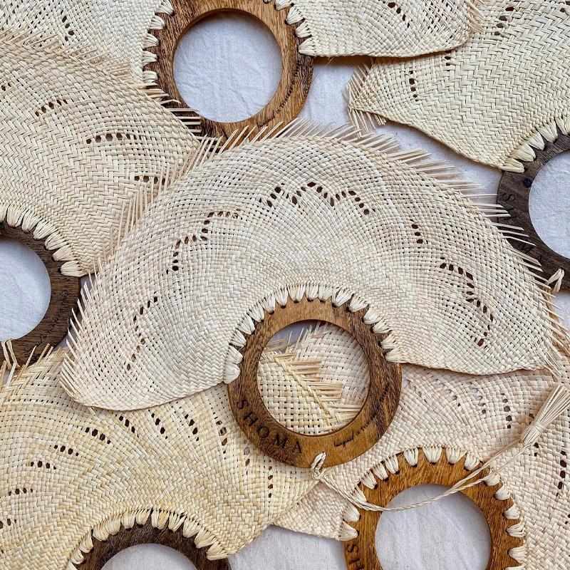 个性婚礼扇子海滩婚礼纪念品伴手礼家用装饰挂件民俗工艺扇logo