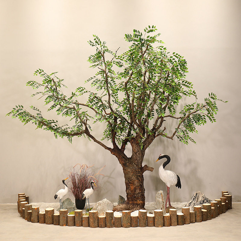 大型槐花树仿真槐树新中式国槐造型树影视基地造景假树室内外装饰