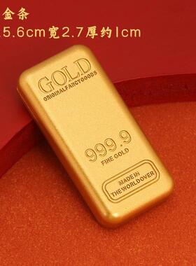 仿真沙金条沙金样品道具银摆件砖 实心沙金色金大号金金行条金砖