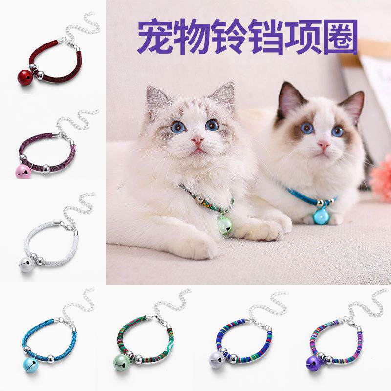 厂家直销日本日式新款和风猫项圈 宠物猫咪小型犬狗狗狗铃铛项圈
