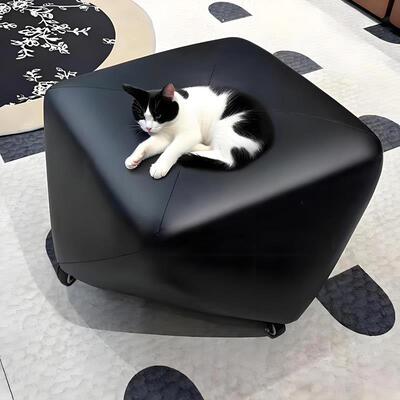 万向轮小凳子带轮旋转客厅矮凳沙发凳溜溜凳实木方凳滑轮移动凳子